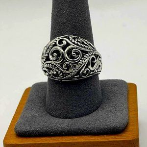 Carolyn Pollack Large Swirly Dome Sterling Silver Designer Ring - approx…